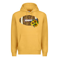 Mustard Leopard Print Footbal Premium Hoodie - Bettercallsaul