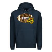 Navy Leopard Print Footbal Premium Hoodie - Bettercallsaul