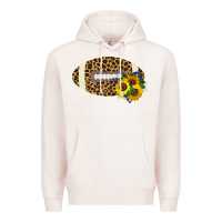 Pale Pink Leopard Print Footbal Premium Hoodie - Bettercallsaul