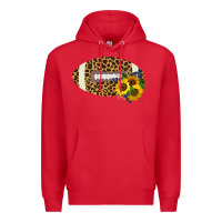 Red Leopard Print Footbal Premium Hoodie - Bettercallsaul