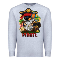 Heather Grey pirate gnome Premium Sweatshirt - BarkalooDesign
