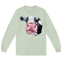 Matcha Cute Holstein Face Long Sleeve Tee - LillyAllenDesigns