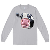 Moon Dust Cute Holstein Face Long Sleeve Tee - LillyAllenDesigns