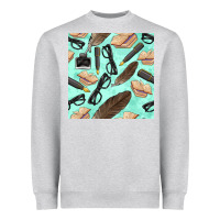 Heather Grey literature seamless pattern Heavyweight Sweatshirt - BundleAndBundleShop
