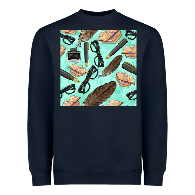 Literature Seamless Pattern Heavyweight Sweatshirt by BundleAndBundleShop | Teevron