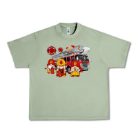 Oil Green fire truck gnomes Urban Heavy Tee - Artiststas