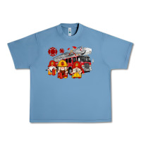 Pebble Blue fire truck gnomes Urban Heavy Tee - Artiststas