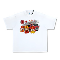 White fire truck gnomes Urban Heavy Tee - Artiststas
