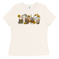 Bone skeleton hands coffee cups Ladies Tee - texasbilliewilder