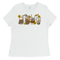 White skeleton hands coffee cups Ladies Tee - texasbilliewilder
