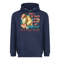 Navy just because my path is different Heavyweight Hoodie - Artiststas