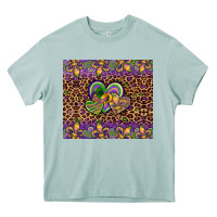 Arona mardi gras fleur de lis hearts leopard glitter Heavy Core Tee - Artiststas