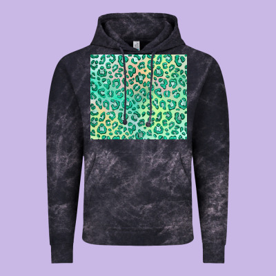 Green Leopard Glitter Vintage Hoodie Designed By Jahusdesignshop