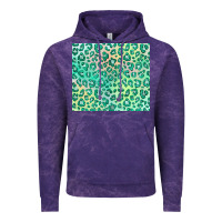 Cloud Purple green leopard glitter Vintage Hoodie - JahusDesignShop
