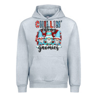 Heather Grey chillin with my gnomies Urban Hoodie - CowGirlArtShop