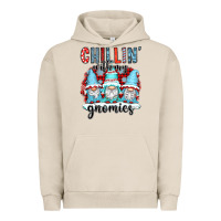 Pigment French Oak chillin with my gnomies Urban Hoodie - CowGirlArtShop
