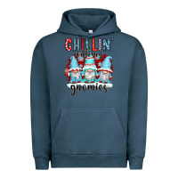 Pigment Midnight Navy chillin with my gnomies Urban Hoodie - CowGirlArtShop