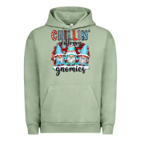 Pigment Oil Green chillin with my gnomies Urban Hoodie - CowGirlArtShop
