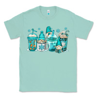 Seafoam winter christmas gnomes coffee cups Classic Tee - Jasminsmagicworld