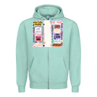 Seafoam positive affirmation Zipper Hoodie - MaliasSmallBusiness