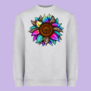 Sunflower Tie Dye Heavyweight Sweatshirt Designed By Jahusdesignshop