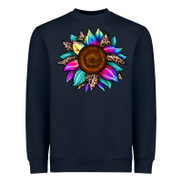 Navy sunflower tie dye Heavyweight Sweatshirt - JahusDesignShop