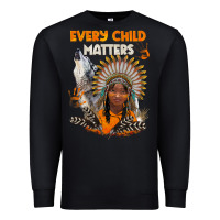 Black every child matters child and wolf Premium Sweatshirt - BarkalooDesign