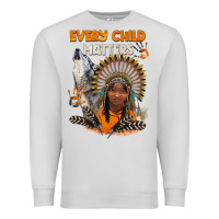 Dove Grey every child matters child and wolf Premium Sweatshirt - BarkalooDesign