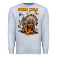 Heather Grey every child matters child and wolf Premium Sweatshirt - BarkalooDesign