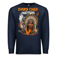 Navy every child matters child and wolf Premium Sweatshirt - BarkalooDesign