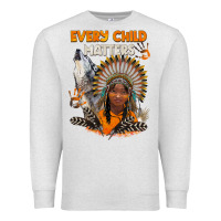 Oatmeal Heather every child matters child and wolf Premium Sweatshirt - BarkalooDesign