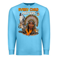Ocean Blue every child matters child and wolf Premium Sweatshirt - BarkalooDesign