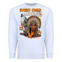 White every child matters child and wolf Premium Sweatshirt - BarkalooDesign