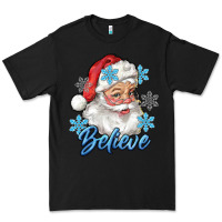 Black santa blue believe Premium Tee - RanaPortraitStore