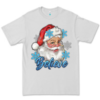 Dove Grey santa blue believe Premium Tee - RanaPortraitStore