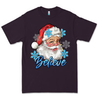 Plum santa blue believe Premium Tee - RanaPortraitStore