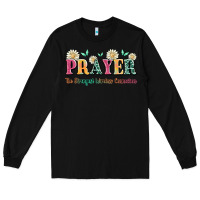 Black prayer the strongest wireless connection Long Sleeve Tee - JahusDesignShop