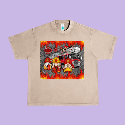 Fire Truck Gnomes Urban Heavy Tee Designed By Artiststas