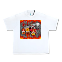 White fire truck gnomes Urban Heavy Tee - Artiststas