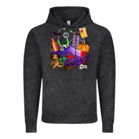 Vintage Black zombie nurse   halloween Vintage Hoodie - AdoDesignShop