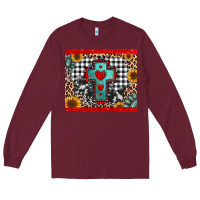 Burgundy Christmas cross Long Sleeve Tee - Jasminsmagicworld