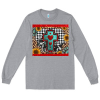 Heather Grey Christmas cross Long Sleeve Tee - Jasminsmagicworld