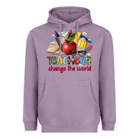 Lavender teachers change the world Heavyweight Hoodie - Artiststas