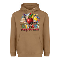 Toasted Coconut teachers change the world Heavyweight Hoodie - Artiststas