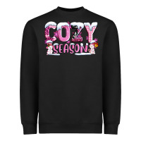 Pink Cozy Season With Snowman Ado Heavyweight Sweatshirt | Teevron