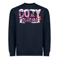 Navy pink cozy season with snowman ado Heavyweight Sweatshirt - AdoDesignShop