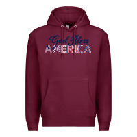 Burgundy God Bless America Premium Hoodie - Bettercallsaul