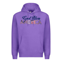 Purple God Bless America Premium Hoodie - Bettercallsaul
