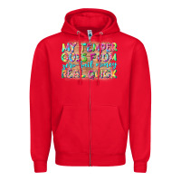 Red my temper goes from zerobail money real quick Zipper Hoodie - NancyCooperArtShop