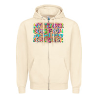 Sandshell my temper goes from zerobail money real quick Zipper Hoodie - NancyCooperArtShop